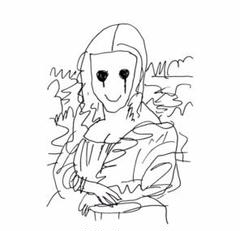Madsaki 版画 Drawing of Mona Lisa