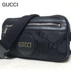 【現行 美品】GUCCI　ボディバッグ オフザグリッド GG柄 631341 黒のサムネイル