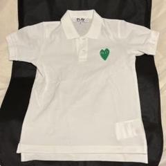 COMME des GARÇONS PLAY 緑ハート ポロシャツ Green PLAY コムデギャルソン ポロシャツ 緑の縦長ハート
