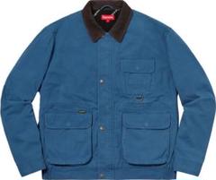 Supreme field jacket 青　野村周平氏着用　レザー襟　M Supreme field jacket 青 野村周平氏着用 レザー襟 M - メルカリ