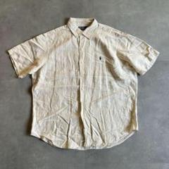 90s 古着 ラルフローレン リネン シルク 半袖 シャツ cityboy