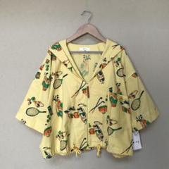 新品　ギビー　半袖パーカ　フード　ショート丈　クロプト丈　黄色　綿のサムネイル