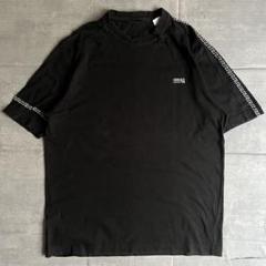 VERSACE★ジャージー ロゴプリント入り Tシャツ ブラック 半袖 2025年最新】ヴェルサーチェ(ヴェルサーチ) 柄・デザイン