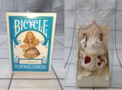 【翌日発送可能】 アリス トランプ BICYCLE / 白ウサギ ぬいぐるみボールキー トランプ