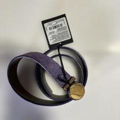 タグ付き未使用品VERSACE COLLECTION 紫 レザー ベルト タグ付き未使用品VERSACE COLLECTION 紫 レザー ベルト - メルカリ
