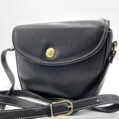 【美品】セリーヌ ショルダーバッグ トリオンフ ゴールド金具 レザー ブラック