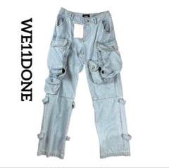 WE11DONE ウォッシュドデニムカーゴパンツ 美品 ウェルダン ヌビアン WE11DONE ウォッシュドデニムカーゴパンツ 美品 ウェルダン