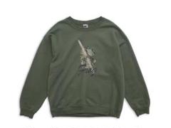 古着 カエル スウェット グリーン サイズL*SV34