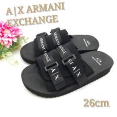 A|X ARMANI EXCHANGE✨フラットサンダル ロゴベルト 26cm - メルカリ