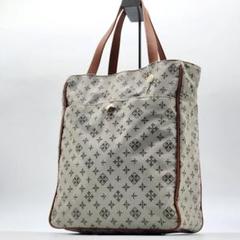 russet ラシット トートバッグ ベージュ レザー 総柄 グレー