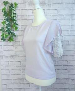 【MAJESTIC LEGON】レディース　半袖フリルカットソー　レース　M