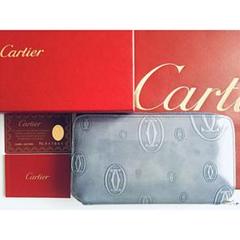 カルティエ 長財布 ハッピーバースデー ブルー