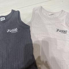 breeze ★コットンタンクトップ2枚set☆ベージュ130・グレー120