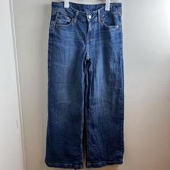 GAP ローライズ ストライド ワイドデニム ダークインディゴ 27インチ