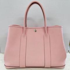 美品 HERMES ガーデンパーティー PM エルメス トートバッグ ローズ