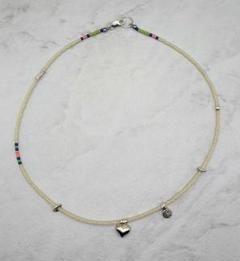 ［my bracelet］カレンシルバー×カラフルビーズ ネックレス