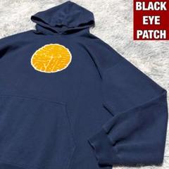 【希少デザイン】ブラックアイパッチ パーカー 黒眼帯ビッグロゴ パイル XL