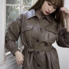 AKB48 - herlipto Vegan Leather Belted LongJacketの通販 by