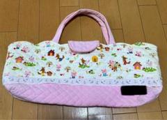 ハンドメイドメロディオンケース ピアニカ手提げ 三匹の子豚とオオカミレース付き
