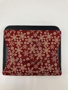 印伝屋　財布　二折財布　赤