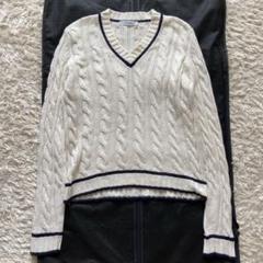 22SS♡未使用級 マックスマーラ 白タグ ビエラ ケーブル ニット M 最高級白タグ マックスマーラ リネンケーブルニットシャツ