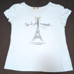 150★ポンポネット★キラキラストーン付き!エッフェル塔プリントTシャツ★