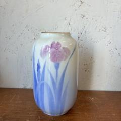 花瓶 花器 宮窯染付 宮内庁御用達