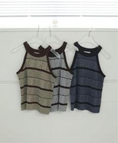 アンヌーク anuke Border Knit Tanktop ブルーのサムネイル