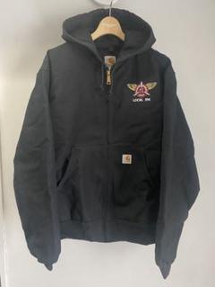 A4【希少2XL】カーハート♤アクティブジャケット　企業ロゴ　即完売品　ブラック 2025年最新】アクティブジャケット carhartt 企業ロゴの人気