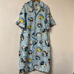 【未使用タグ付き】ヴィンテージ　ミッキー　レディース　パジャマ　　POPPINS Vintage『レア』90年代 POPPINS 総柄ミッキーパジャマ 上下