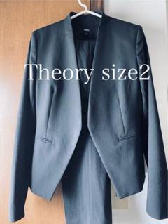 theory　セオリー　パンツスーツ　ビジネス　ネイビーストライプ　S　０サイズ theory セオリー パンツスーツ ビジネス ネイビーストライプ S