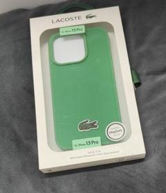 【未開封品】LACOSTE iPhone 15 Pro ケース グリーン