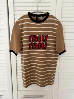 MIUMIU♡ストライプニットTシャツ♡38 MIUMIU♡ストライプニットTシャツ♡38