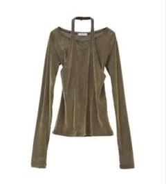 トップス clane TULLE FLOCKY LAYERED TOPS CLANE - ホルタートップス / ロングスリーブトップスセット