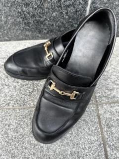 ネイビー レザー ローファー ゴールド金具 glbt-077_01.jpg