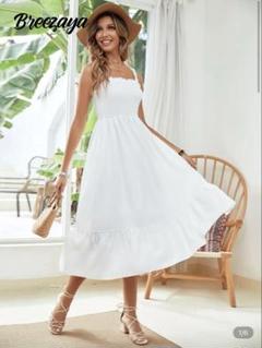 SHEIN ホワイトキャミワンピース XS