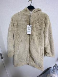 ✩ZARA フード付き フェイクファーコート✩ 売約済ZARA フード付き フェイクファーコート ブラウン L
