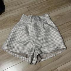 千鳥柄柄ハイウエストショートパンツ 美品
