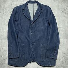 【EVISU】エヴィス　ブルーデニムテーラードジャケット 1951 カバーオール デニム ジーンズ トリプルステッチ 38 M