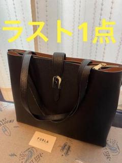 FURLA ブラック ビジネスバッグ