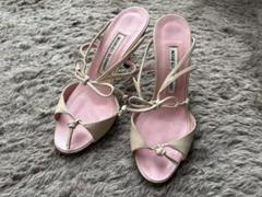 極美品✨マノロブラニク　メイセール　スウェード　ミュール　ベビーピンク　36 MANOLO BLAHNIK マノロブラニク ミュール MAYSALE SUEDE DAIM