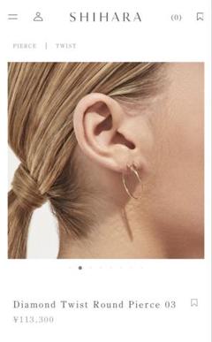 shihara Diamond Twist Round Pierce 03 - メルカリ