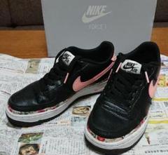 NIKE AIR FORCE 1 VF (GS) 23cm 花柄 ブラック ロー