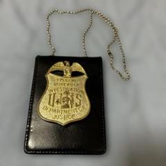 LB6新品嵌込式BIGSIZE FBI レプリカ バッジ レザーケース クリップ LB6新品嵌込式BIGSIZE FBI レプリカ バッジ レザーケース クリップ
