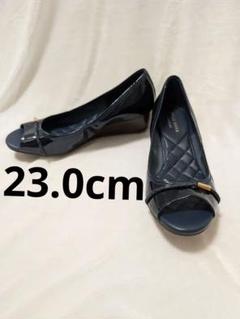【美品】コールハーン×NIKE AIR オープントゥパンプス　ウェッジソール24 キンズリー オープントゥ ウェッジ womens. 0.0 | COLE_HAAN