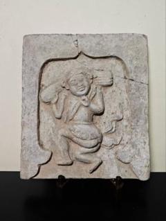 唐時代人物文磚　中国古美術　考古美術　発掘品　磚　レリーフ　ミュージアムピース