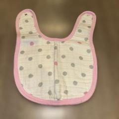 aden+anais スタイ 2枚セット(ドット＆ボーダー)ピンク