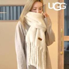 【最終値下げ】UGG Woven Wrap ホワイト マフラー★売り切れ商品 最終値下げ】UGG Woven Wrap ホワイト マフラー☆売り切れ商品