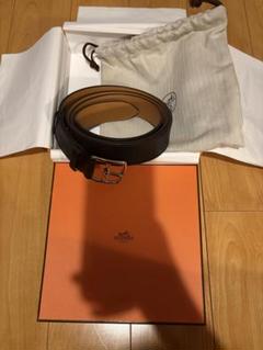 【お値下げ】HERMES メンズベルト 黒のサムネイル