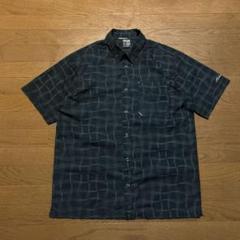 90s usa HOBO denim グラフィックチェックシャツ Mサイズ